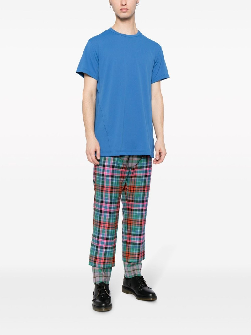 Comme des Garçons Homme Plus panelled piqué-weave T-shirt outlook