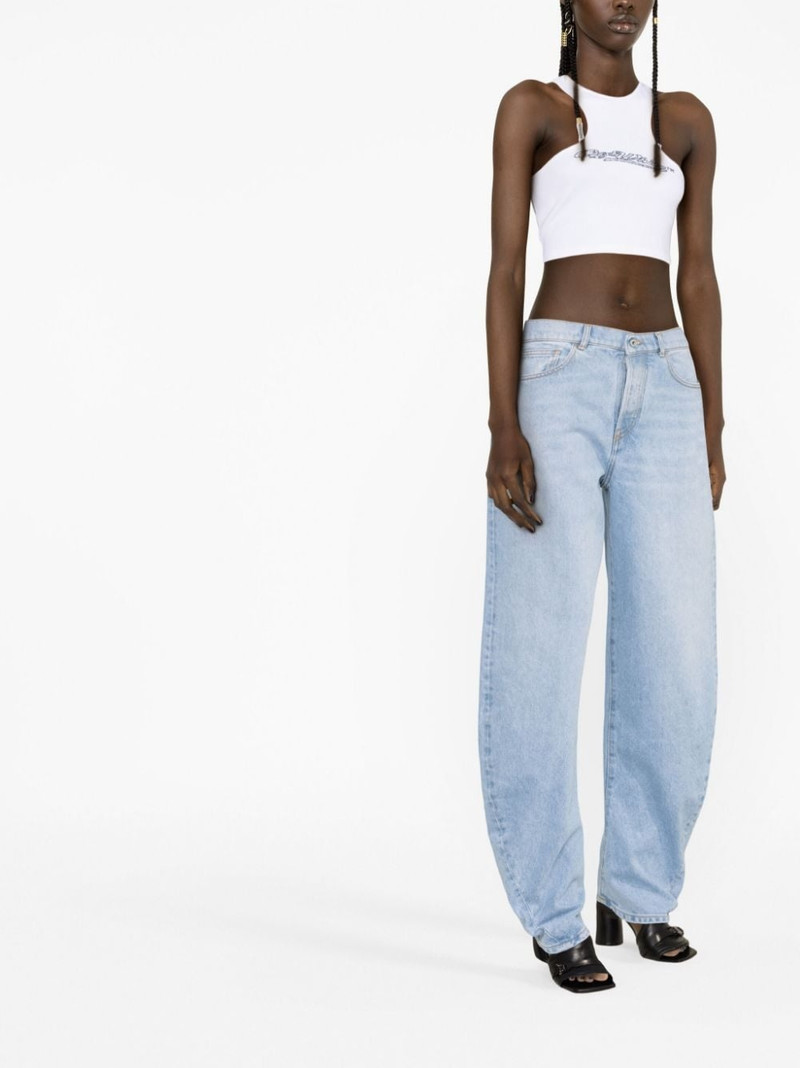 crystal-embellished logo crop top 3