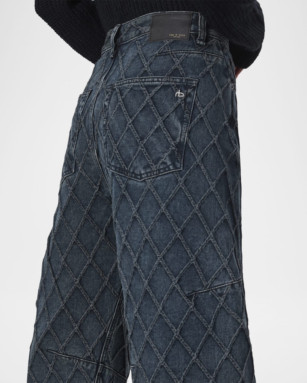 Charlie Quilted High-Rise Barrel Jeans - 5