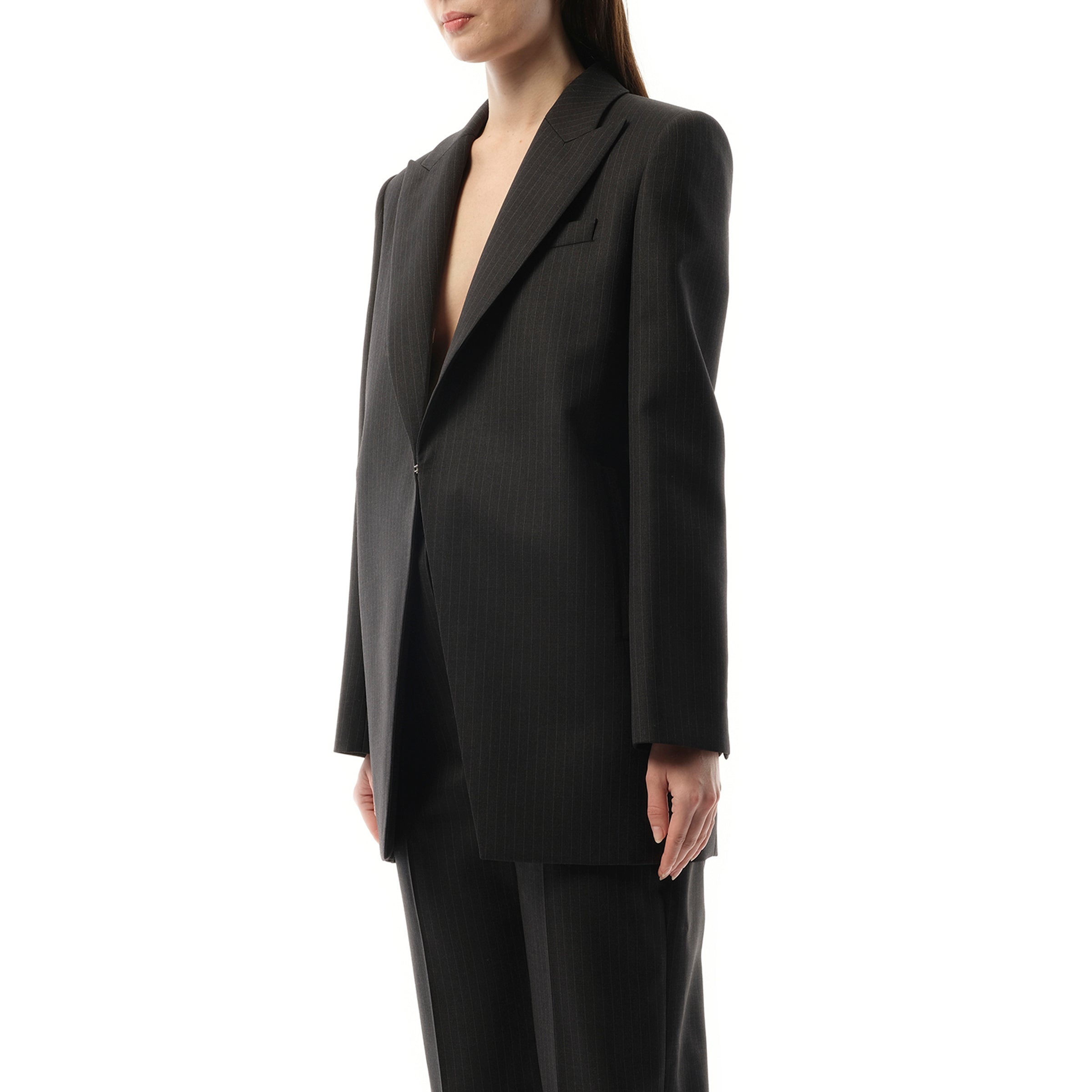 Cut Away Long Jacket in Grey - 5