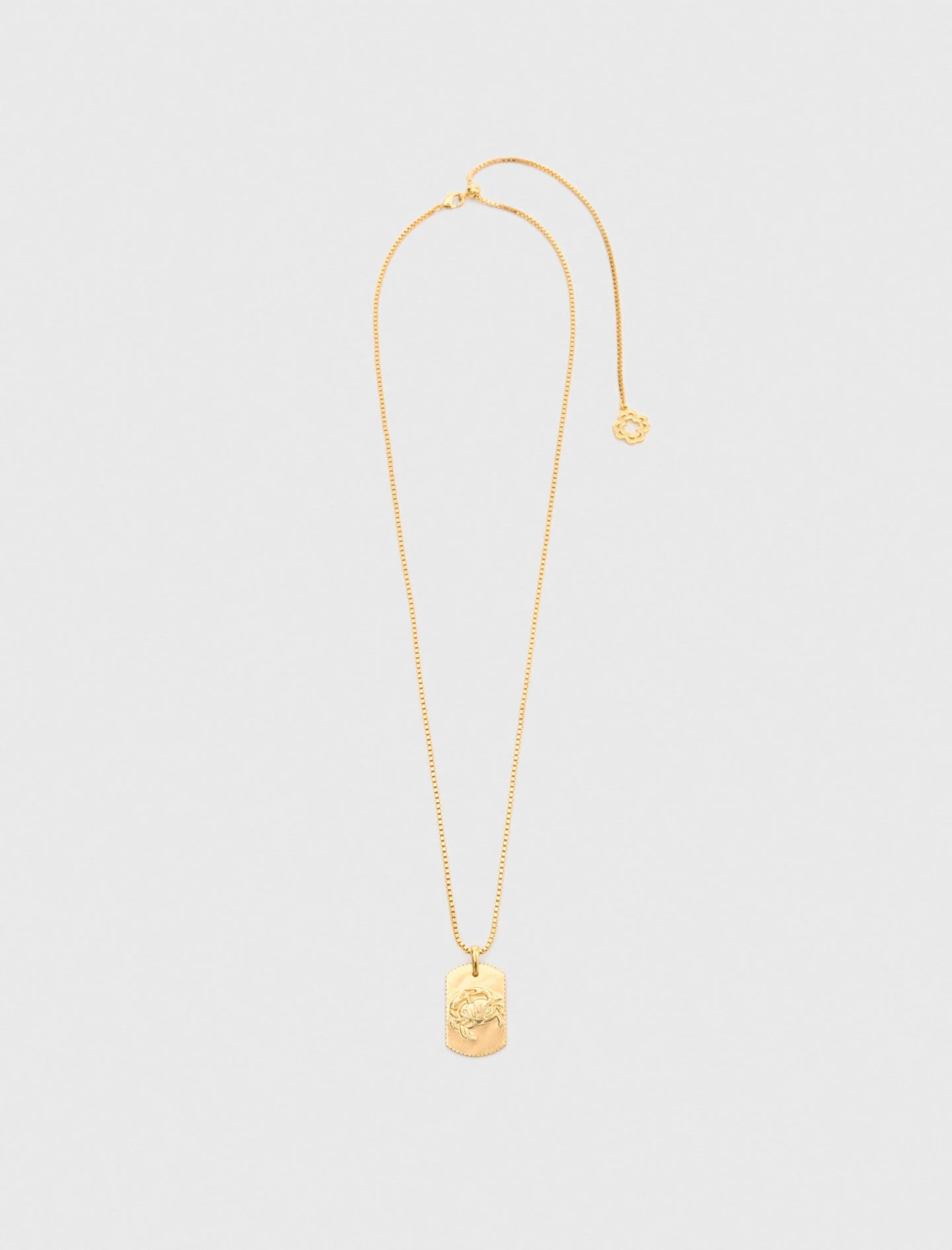 Zodiac sign plaque necklace - 1