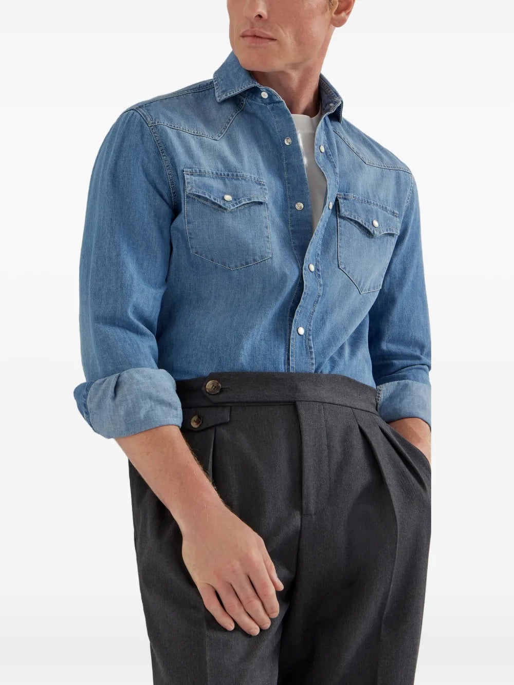 Brunello Cucinelli Men Printed Logo T-Shirt - 4