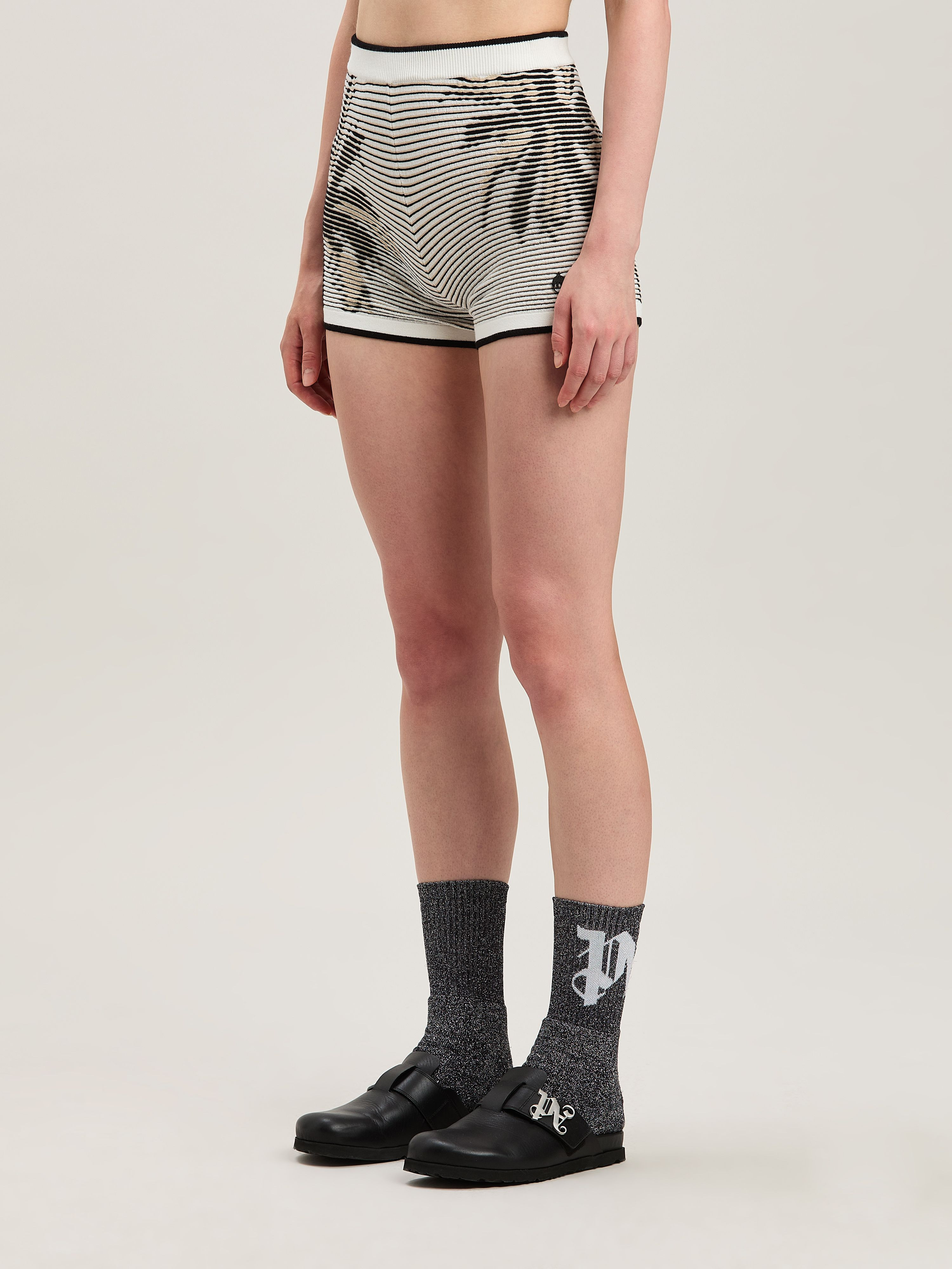 Palms jacquared knit shorts - 4