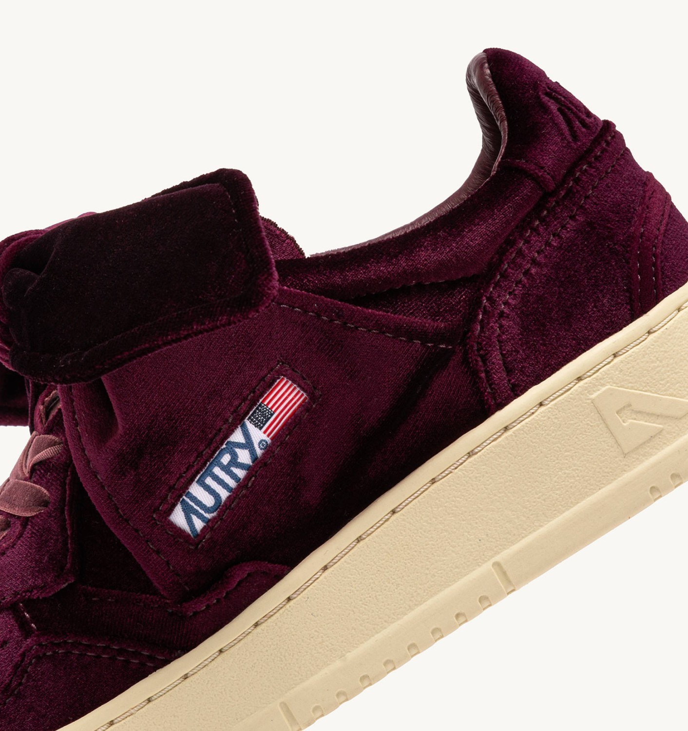 MEDALIST LOW BOW 'VELVET' SNEAKERS COLOR BURGUNDY - 6