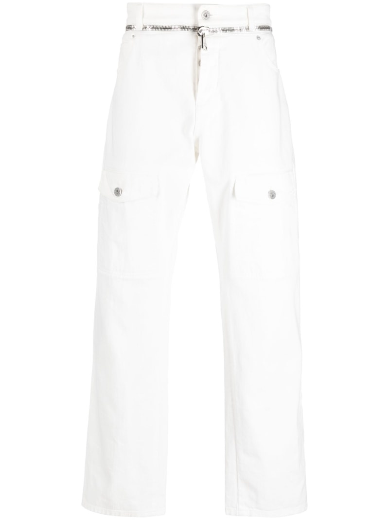 zip-detail straight-leg jeans - 1