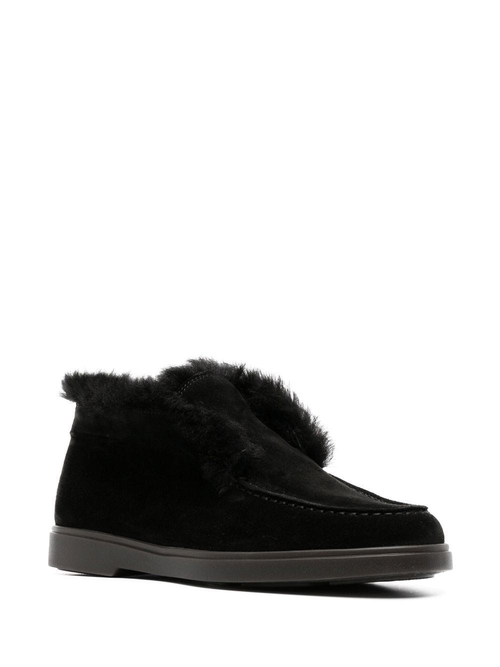 slip-on shearling loafers - 2