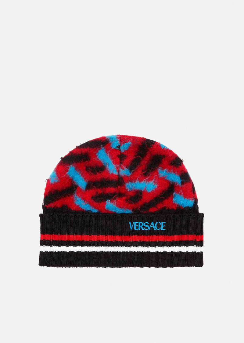 Greca Signature Brushed Wool Beanie 1