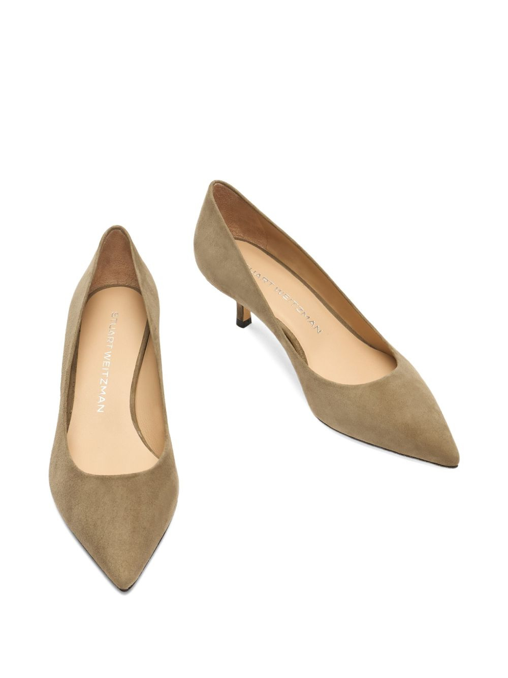 50mm Stuart Power pointed-toe suede pumps - 4