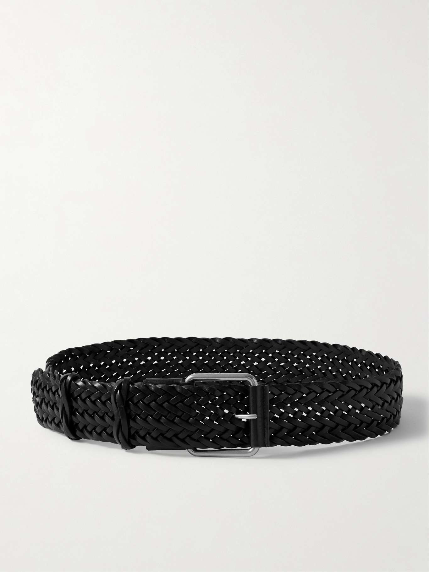 Woven leather belt - 1