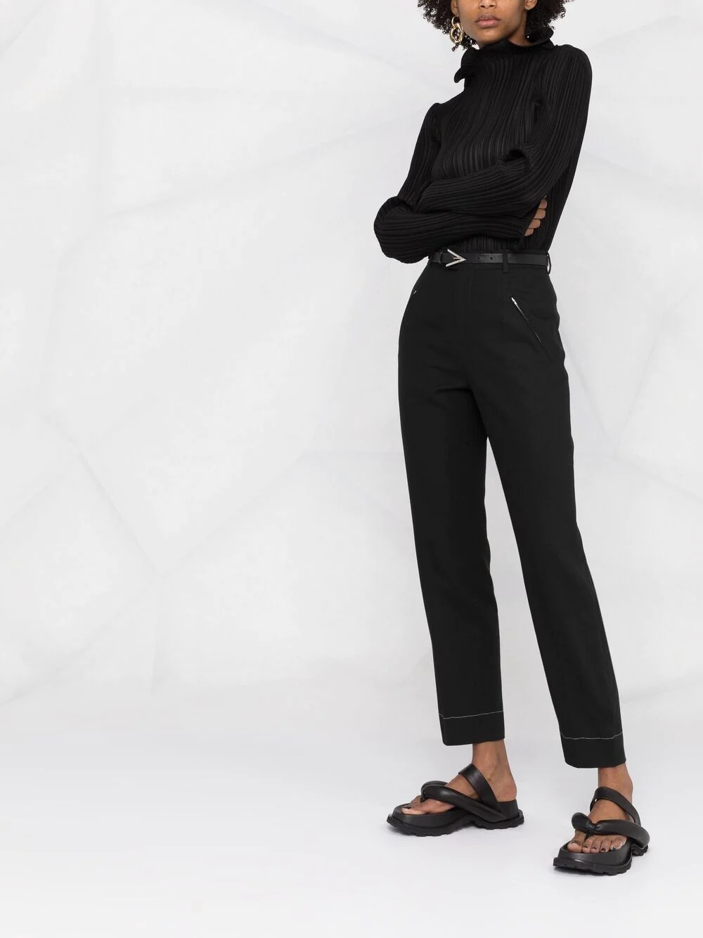 slim cropped trousers - 6