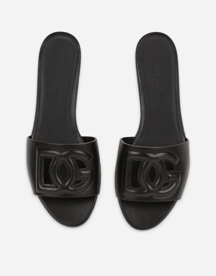 Calfskin sliders with DG Millennials logo - 4