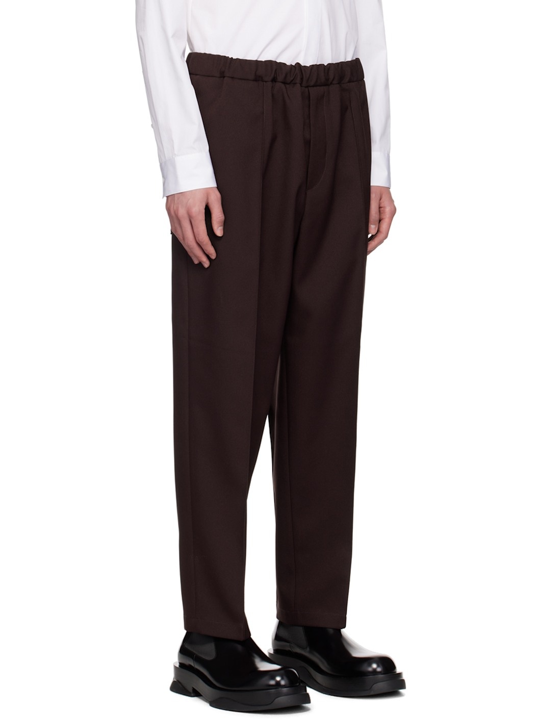 Burgundy Tapered Trousers - 2