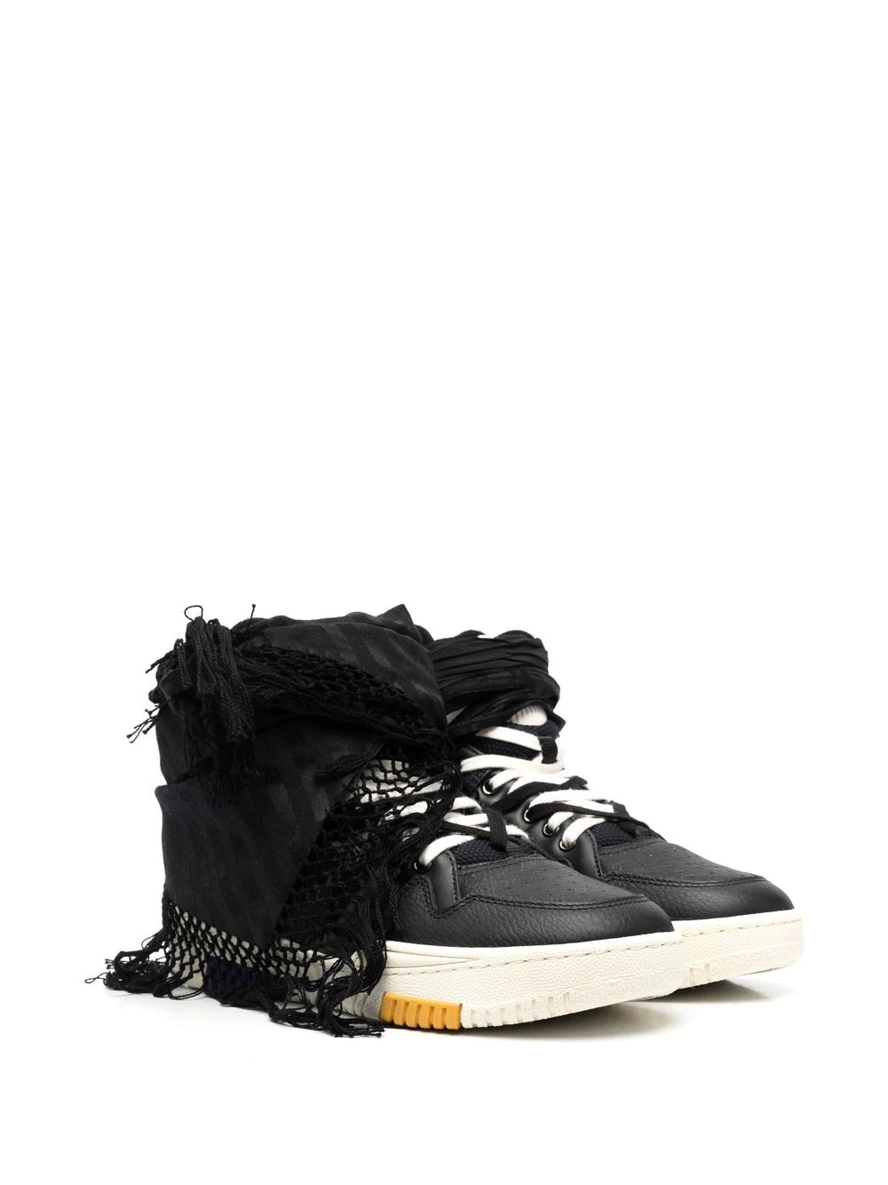 scarf-detail high-top sneakers - 2