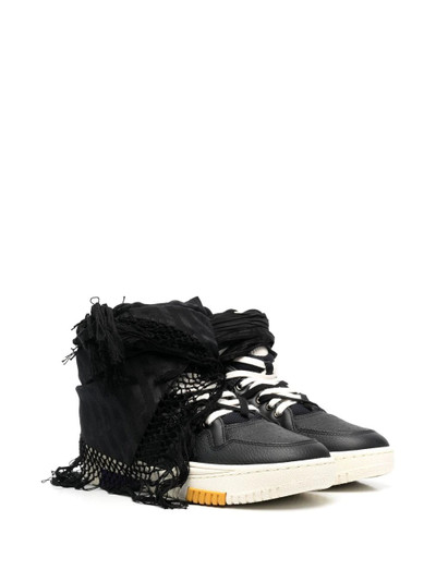 SAINT LAURENT scarf-detail high-top sneakers outlook