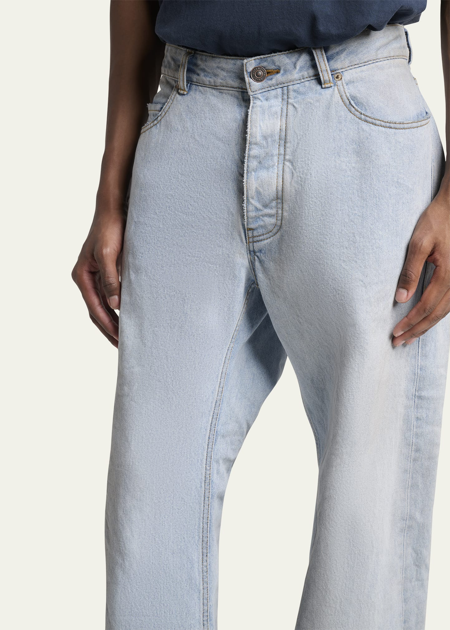 Men's Distressed Denim Relaxed-Fit Jeans - 5