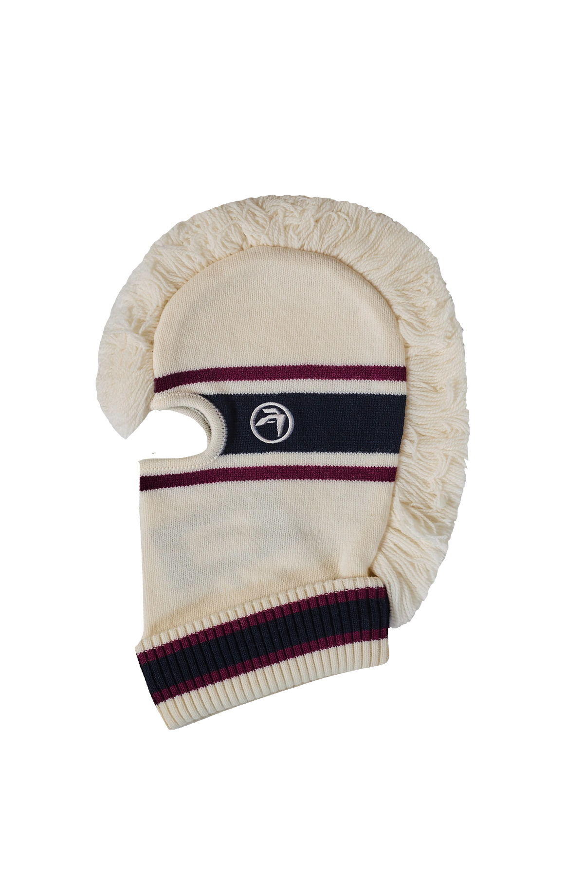 AMBUSH Fringe Knit Balaclava White - 2