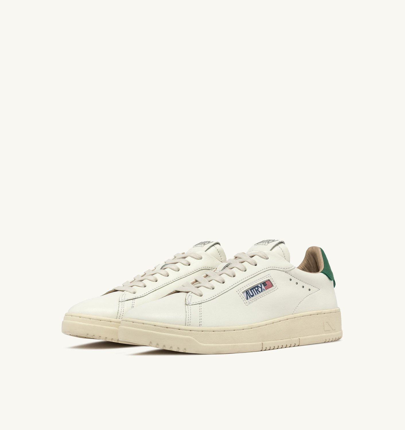 DALLAS LOW SNEAKERS IN WHITE AND AMAZON LEATHER - 2