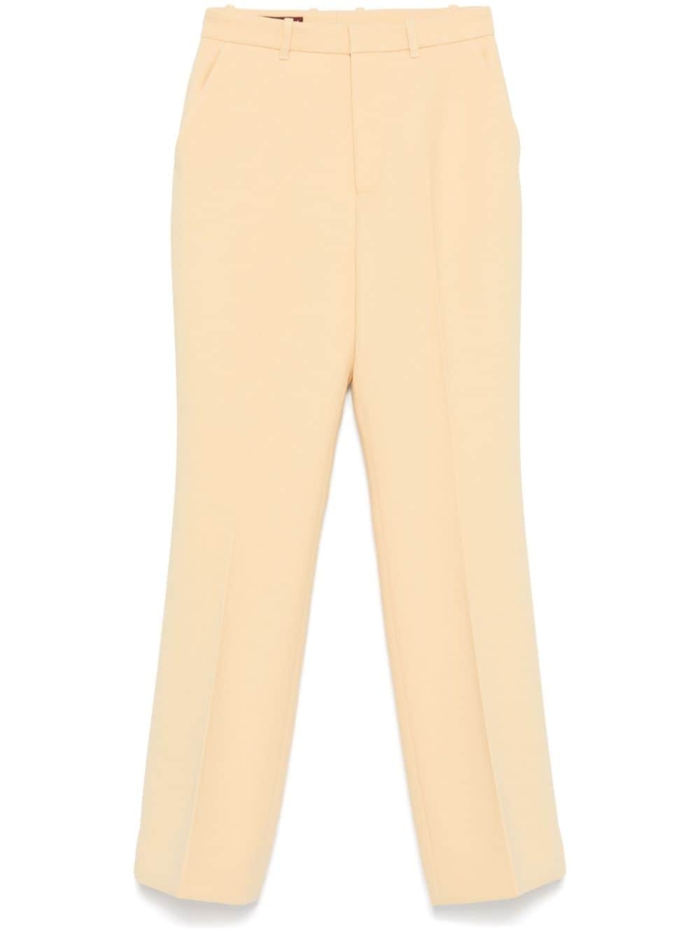 crepe wool trousers - 1