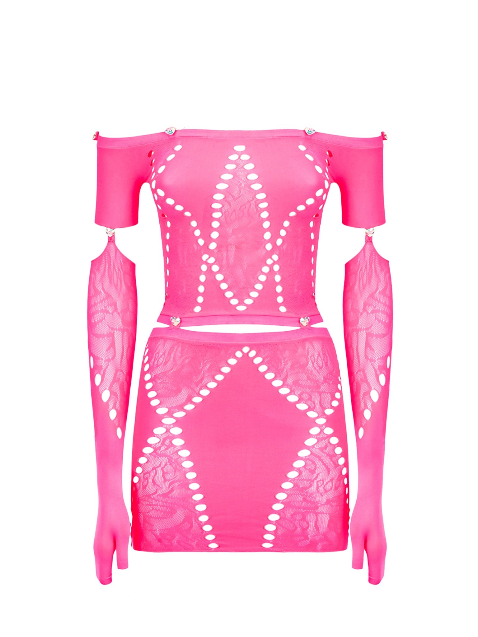 DOMINO DRESS SHOCKING PINK - 2