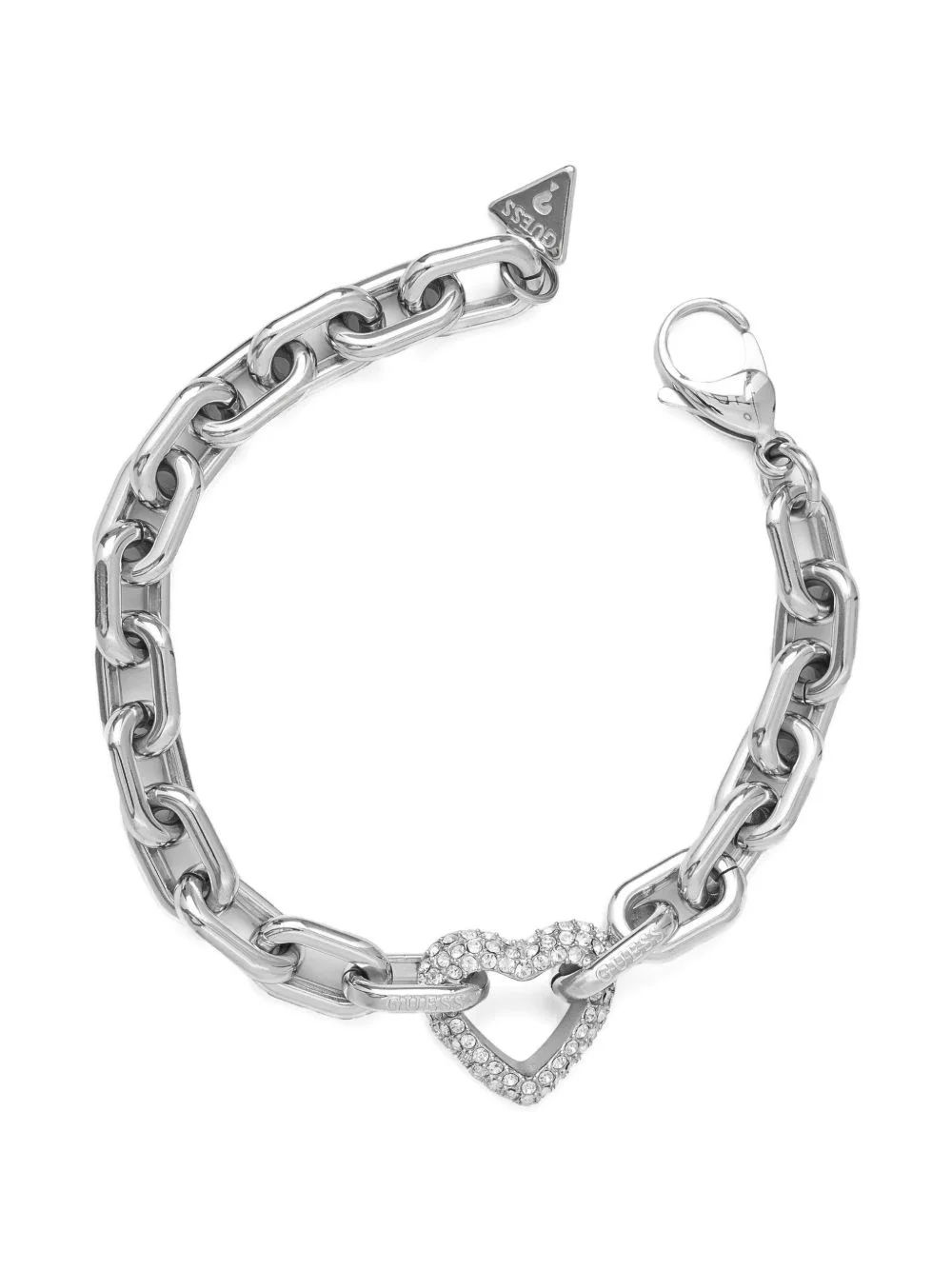 Beloved crystal-embellished heart-pendant bracelet - 1