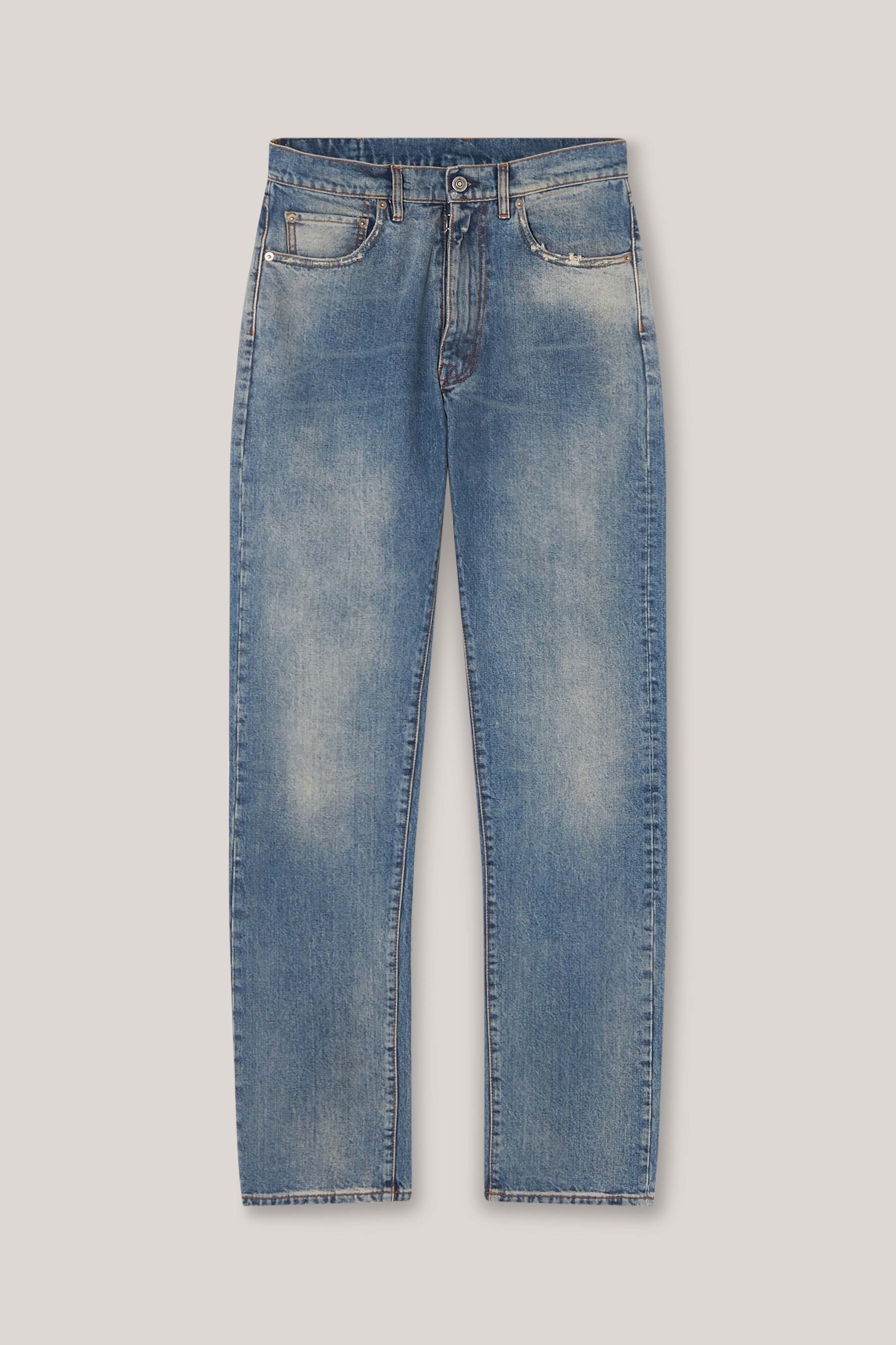 Stone-Washed Loose Jeans - 4