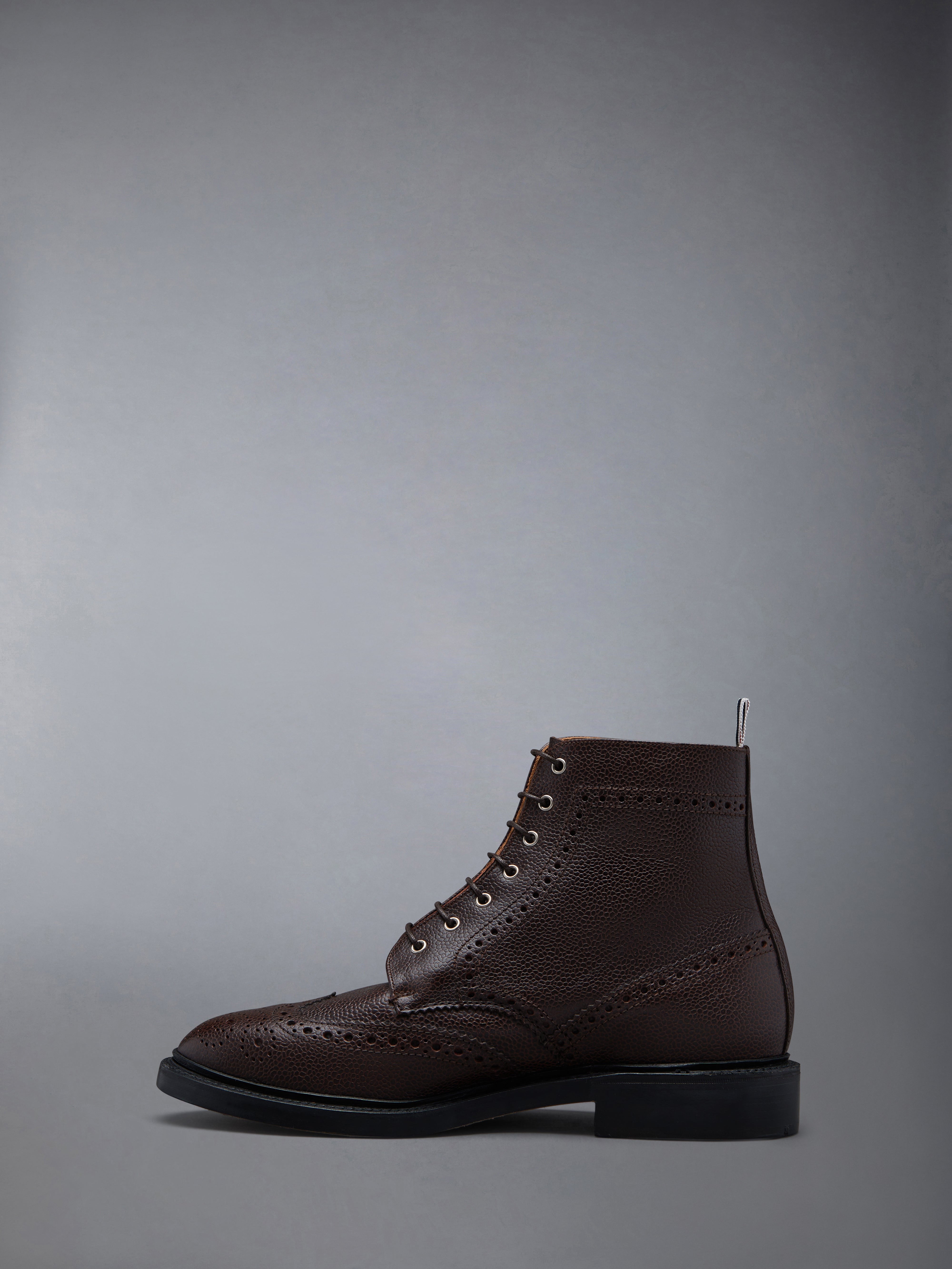 CLASSIC WINGTIP BOOT W/ LIGHTWEIGHT RUBBER SOLE IN BOX CALF - 3