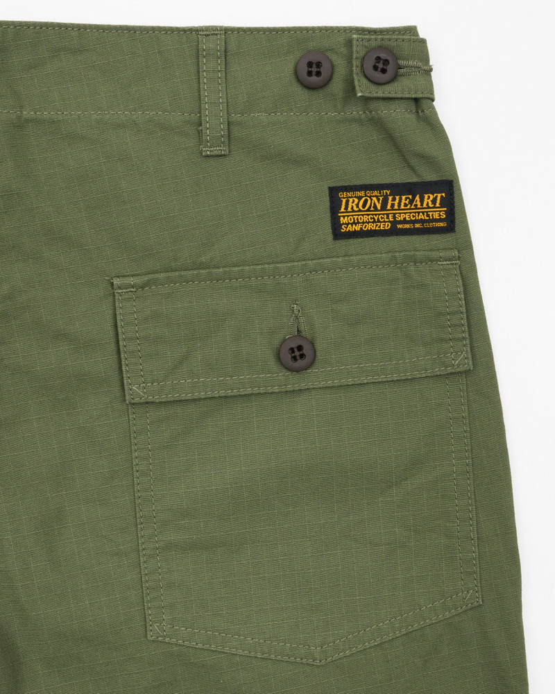 IH-747-GRN 8OZ RIPSTOP BAKER PANTS - ARMY GREEN 7