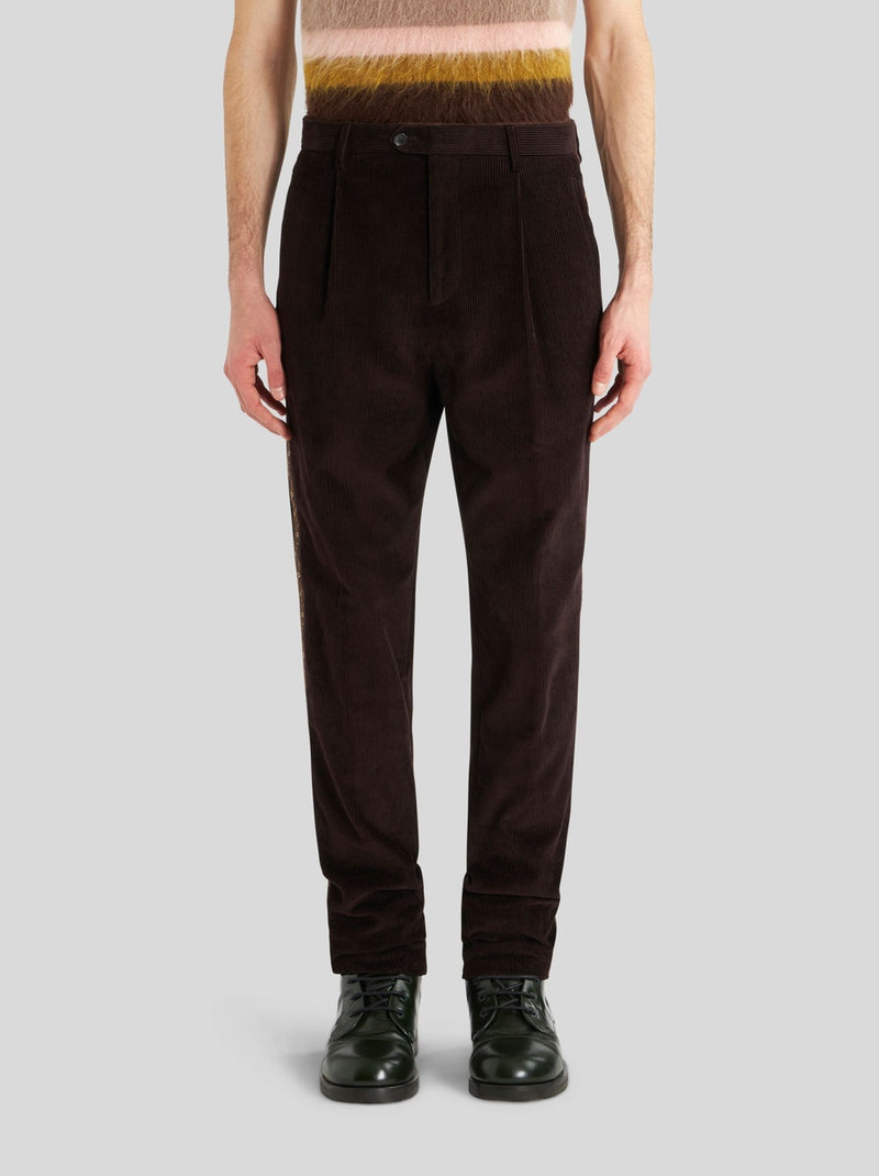 Etro COTTON VELVET TROUSERS WITH BAND outlook