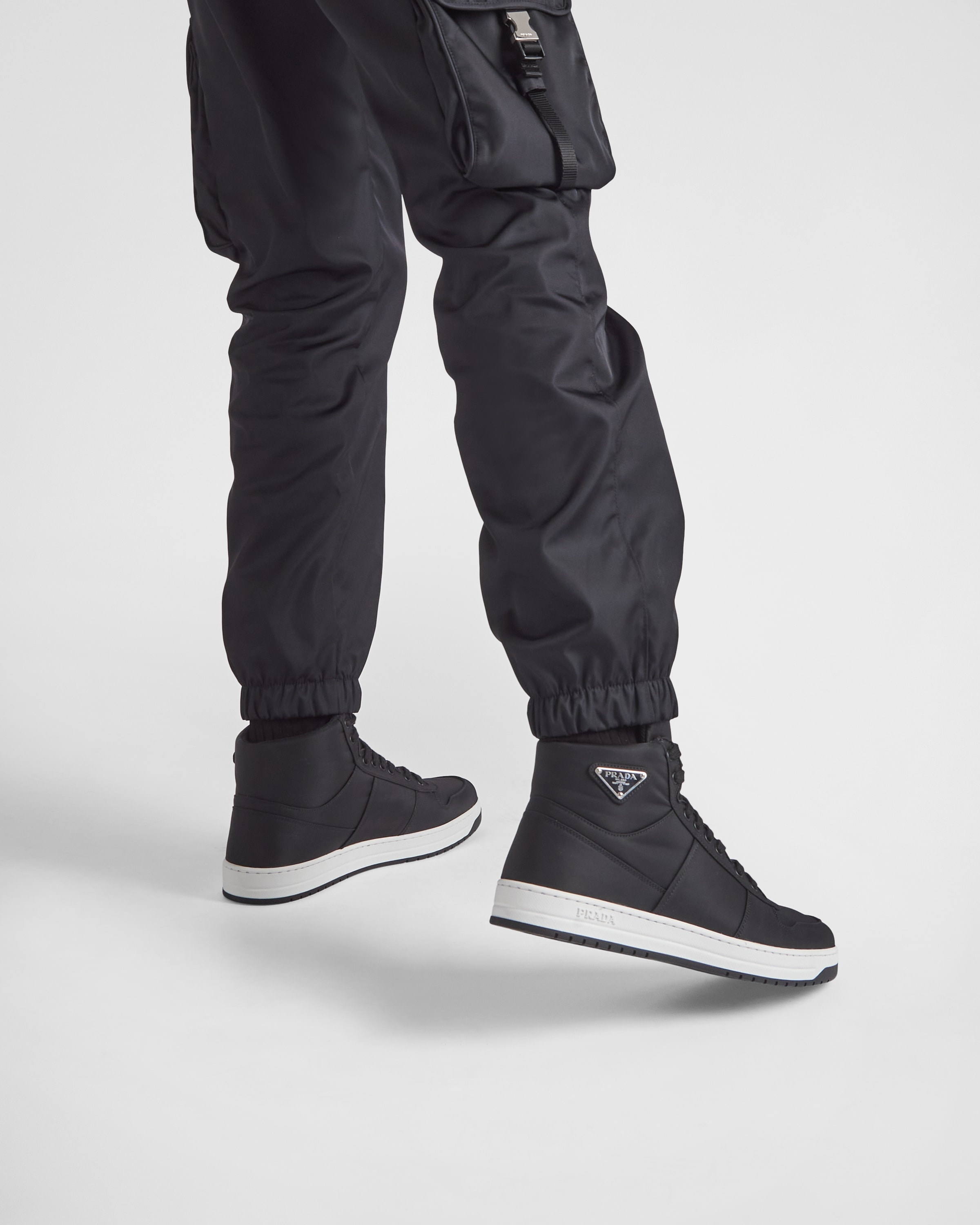 Re-Nylon gabardine high-top sneakers - 3