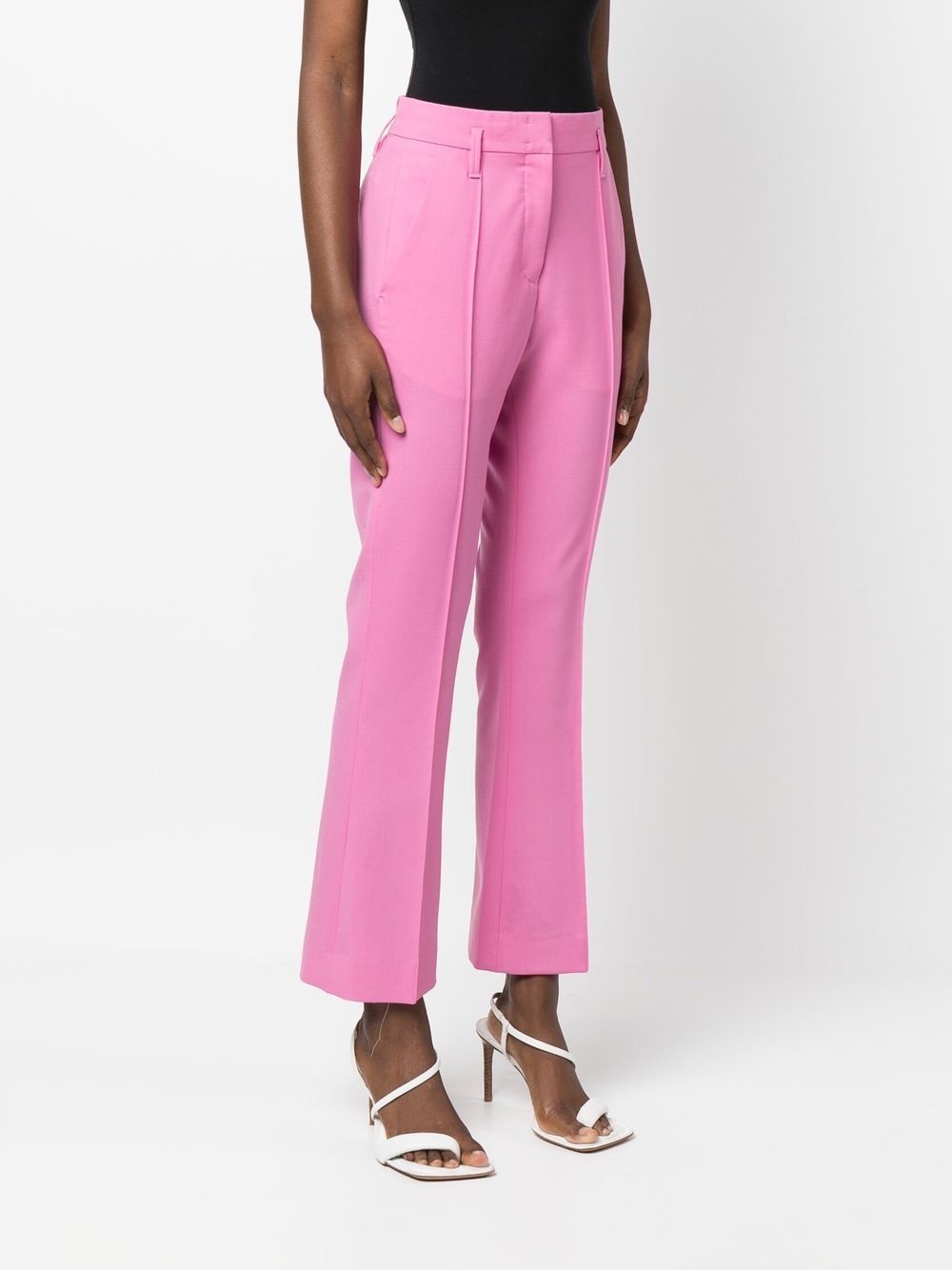 high-waisted cropped trousers - 3