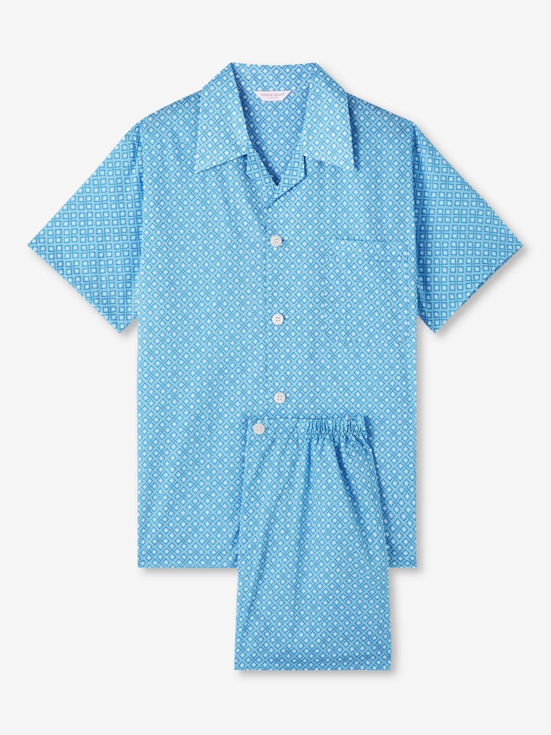Men's Short Pyjamas Ledbury 56 Cotton Batiste Blue - 1