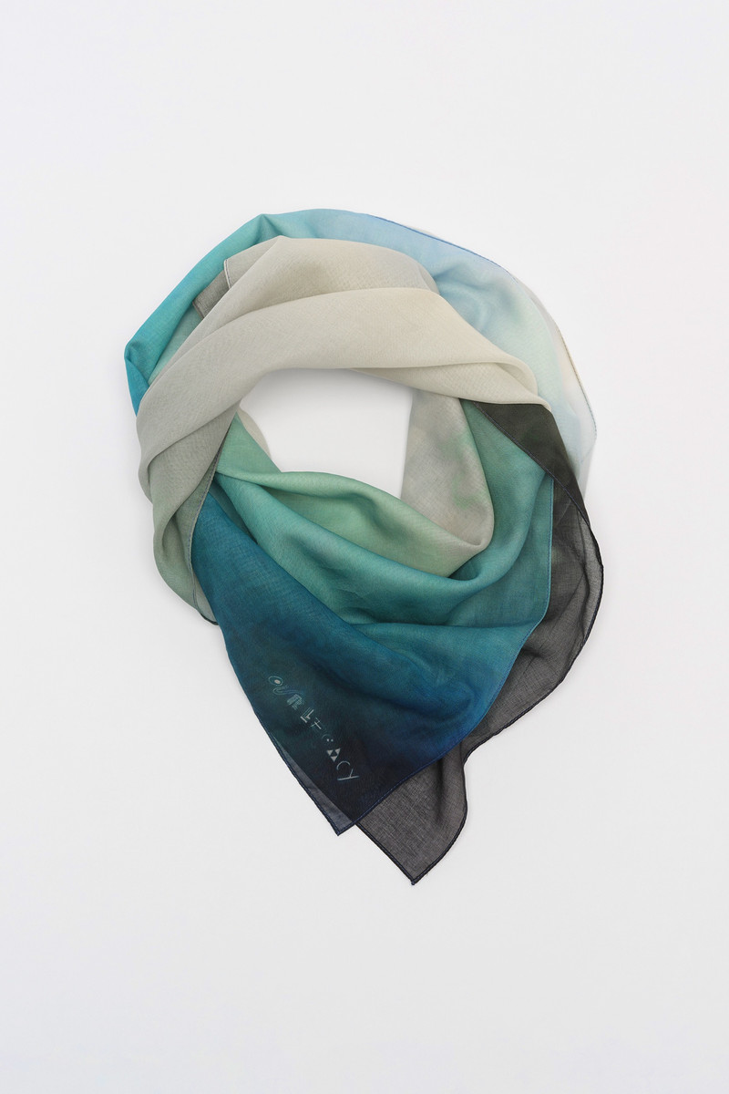 90cm Voile Scarf Breeze Flower Print 1