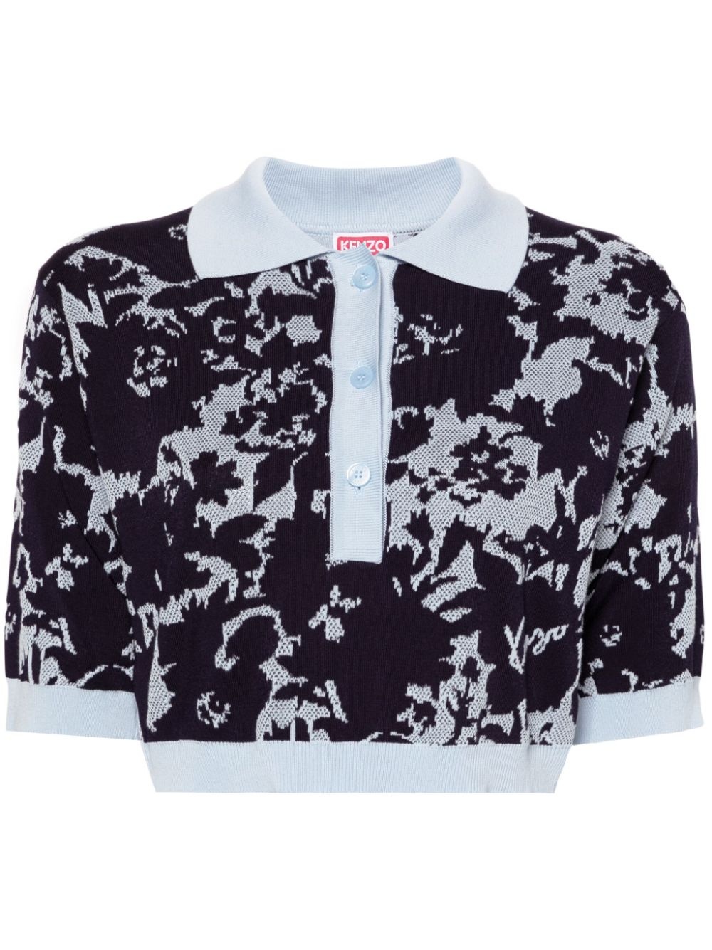 Flower Camo polo top - 1