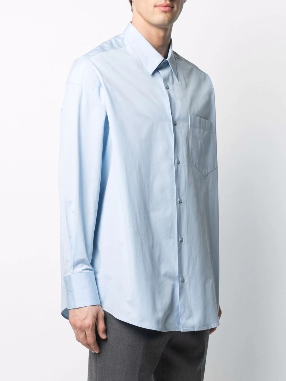 long-sleeved chest-pocket shirt - 4