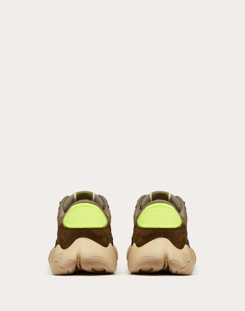 VALENTINO GARAVANI BUBBLEBACK MESH AND SUEDE SNEAKER 3