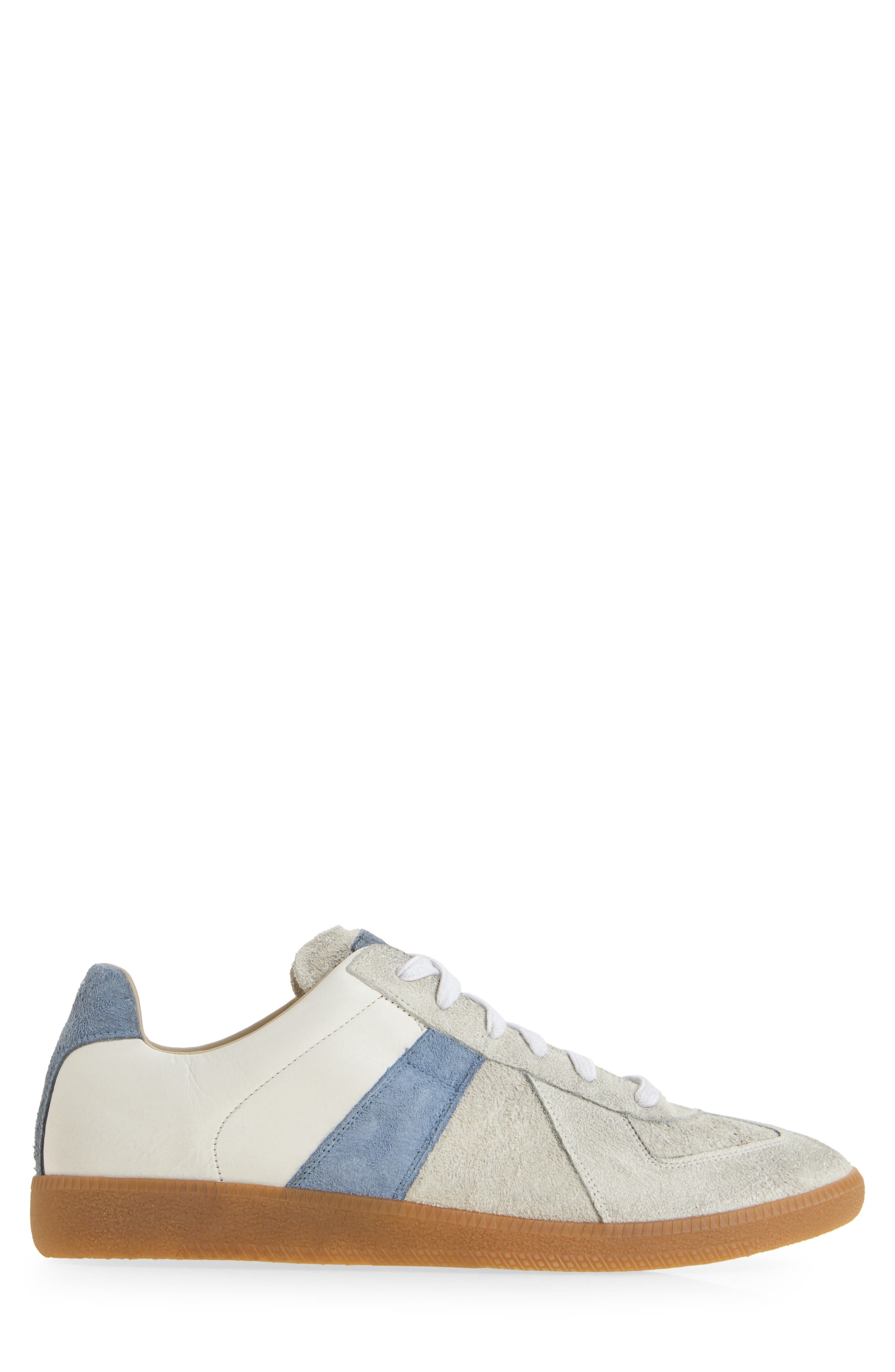 Maison Margiela Replica Low Top Sneaker in Light Blue/White/Camel at Nordstrom - 3