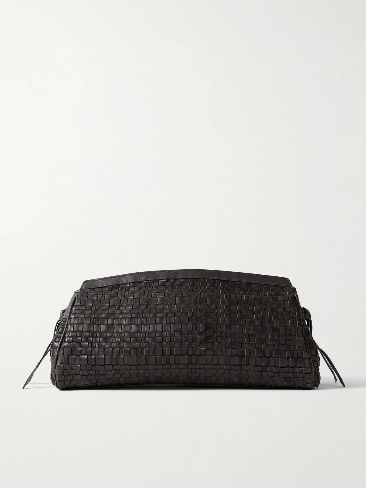 Maude Woven Leather Clutch - 1