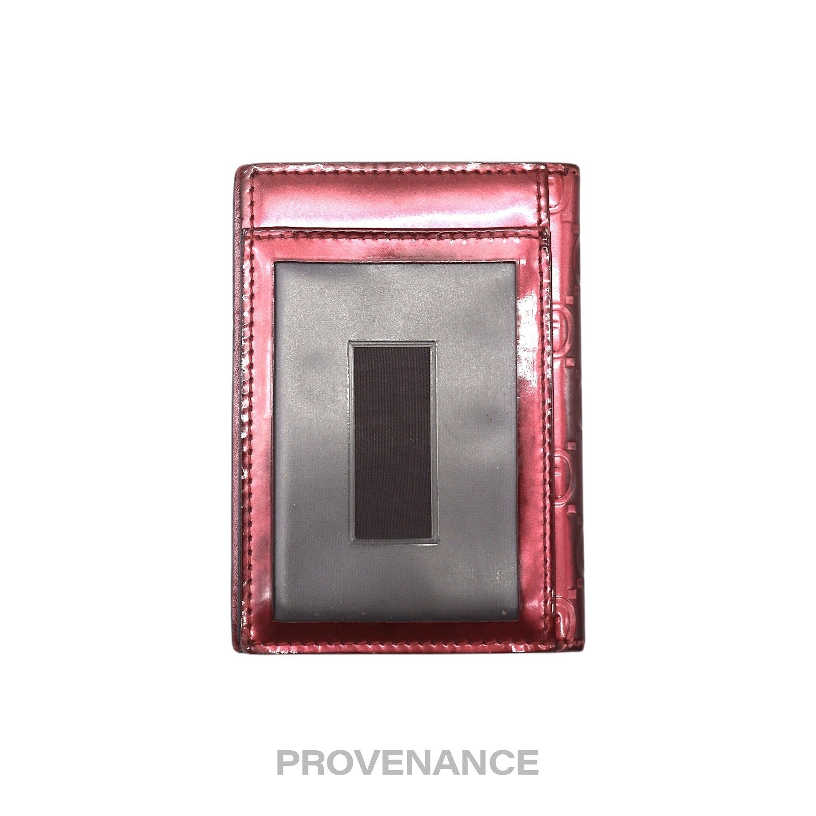 Gucci Heart Pocket Organizer Wallet - Pink Metallic Leather - 2