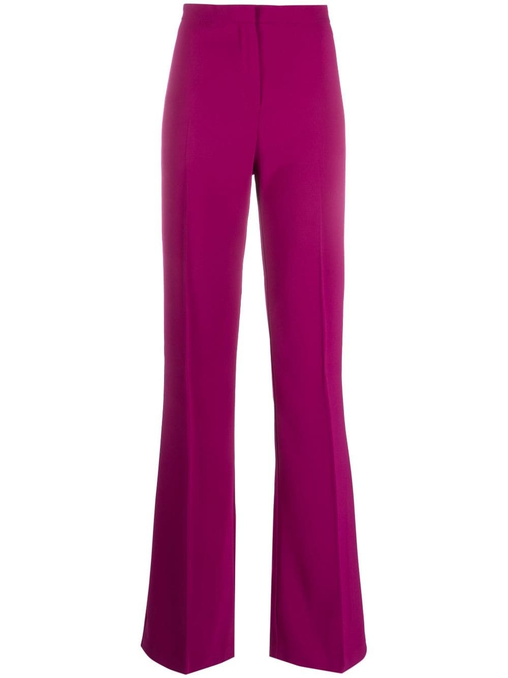 high-waisted flared trousers - 2