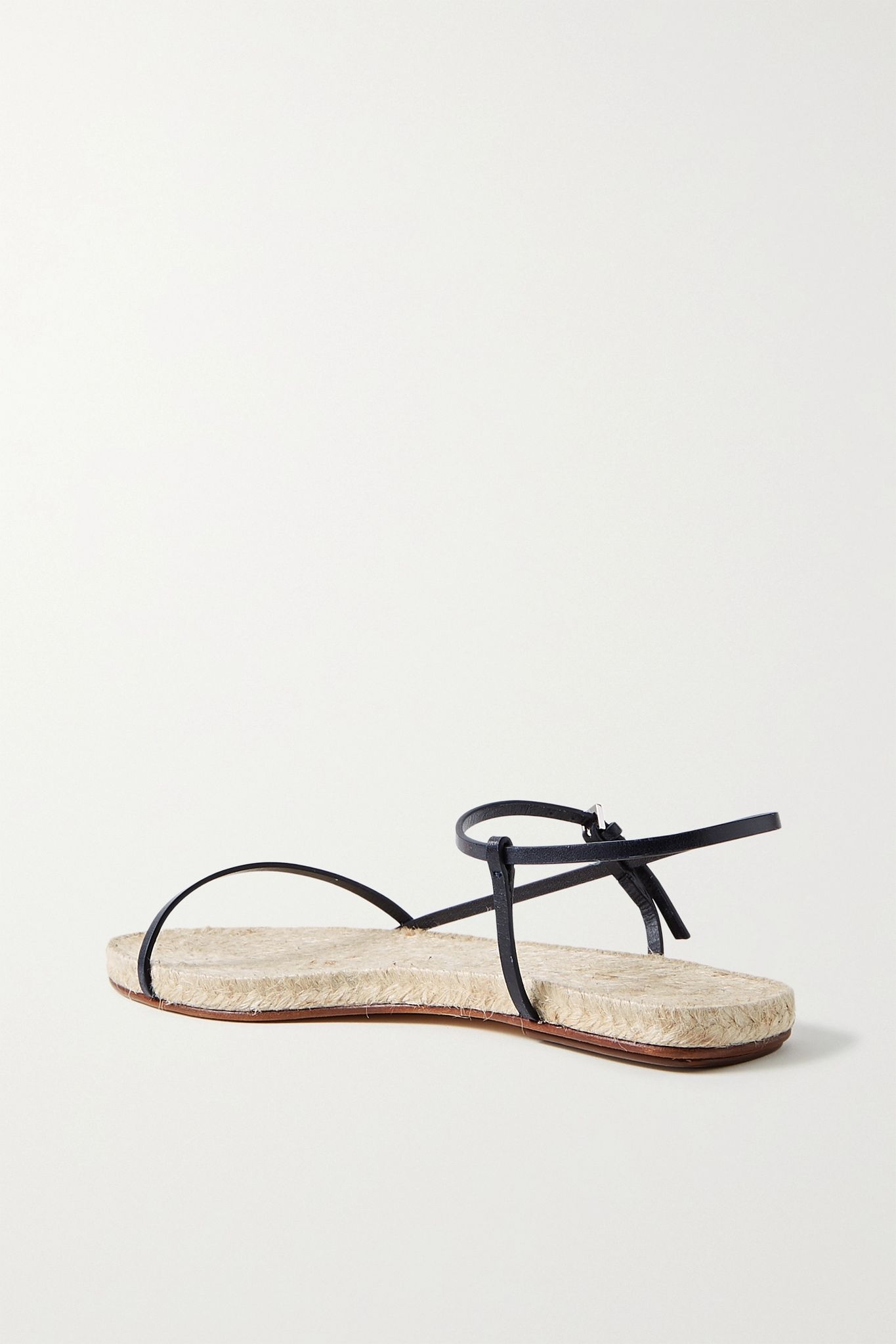 Bare leather espadrille sandals - 4