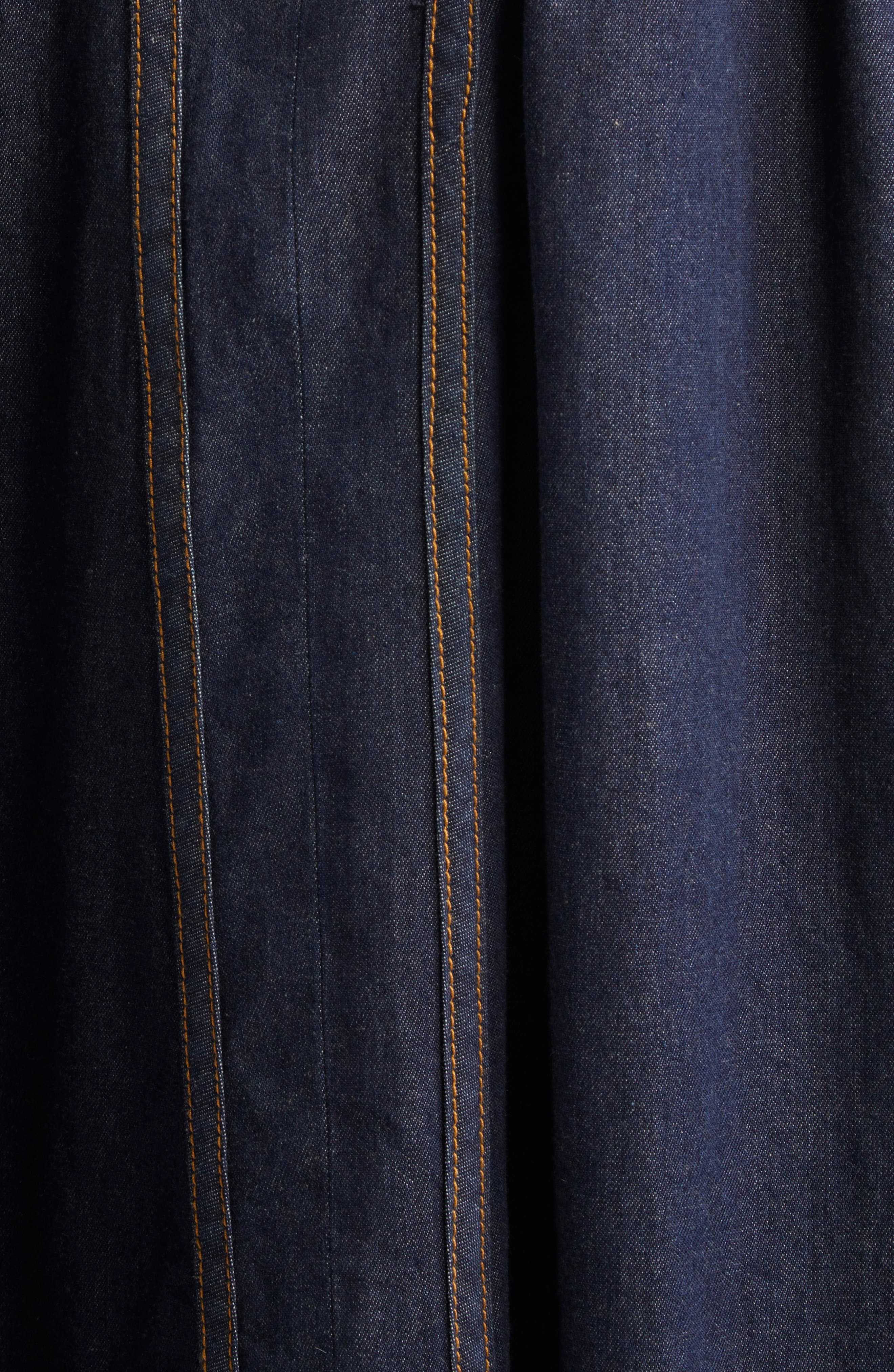 Zimmermann Belted Paneled Denim Midi Dress in Night Sky at Nordstrom - 6