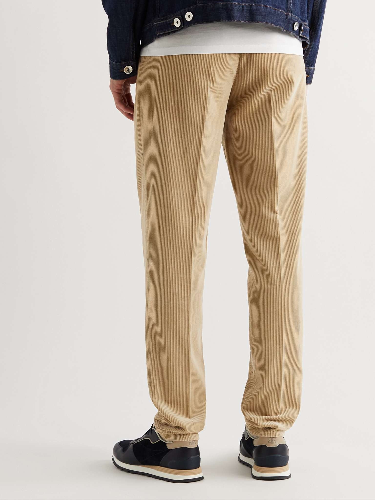 Pleated Cotton-Corduroy Trousers - 4