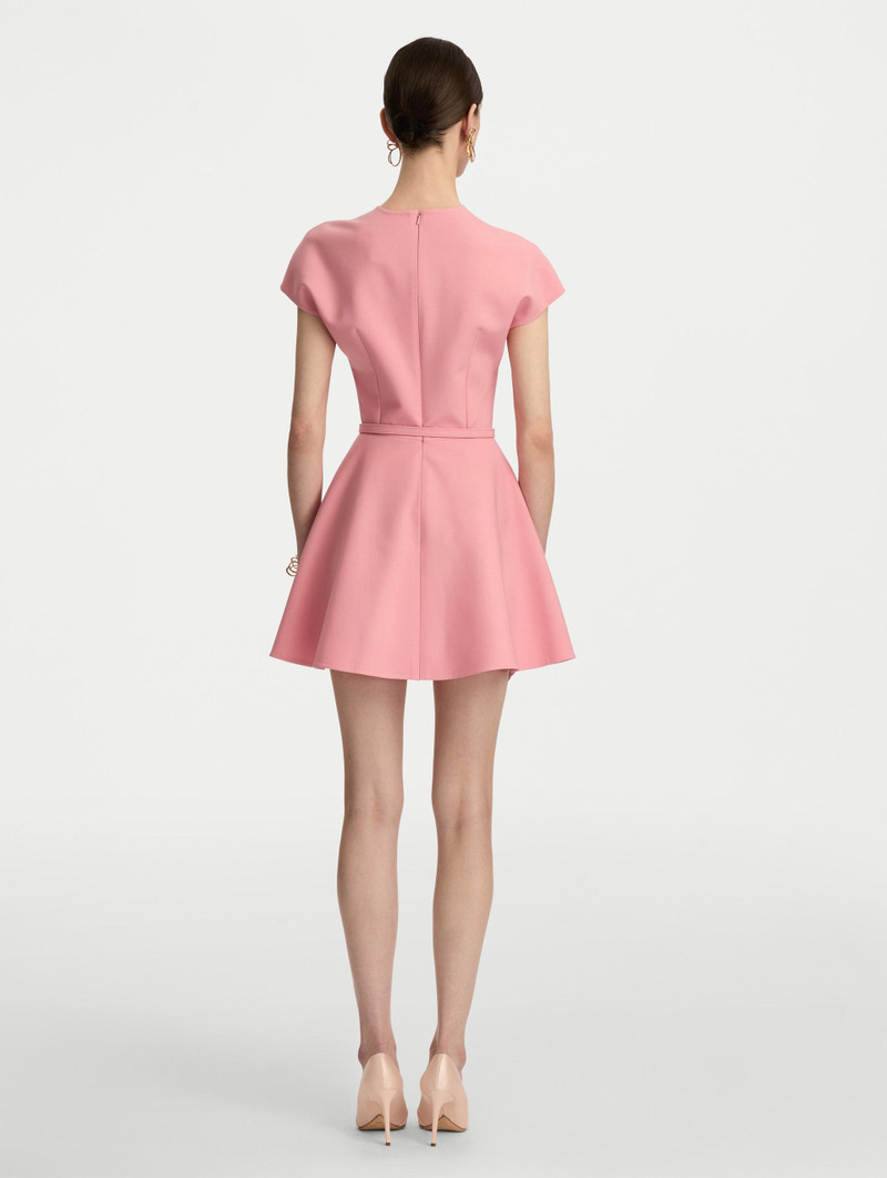 SPLIT NECK WOOL MINI DRESS 3