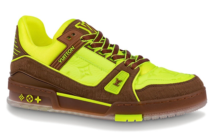 LOUIS VUITTON Trainers 'Neon Yellow with Brown' 1A8Z6I - 2