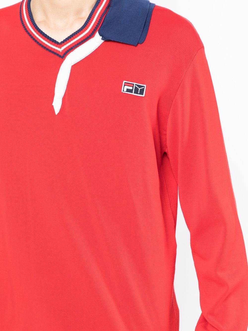 asymmetric long-sleeve polo shirt - 5