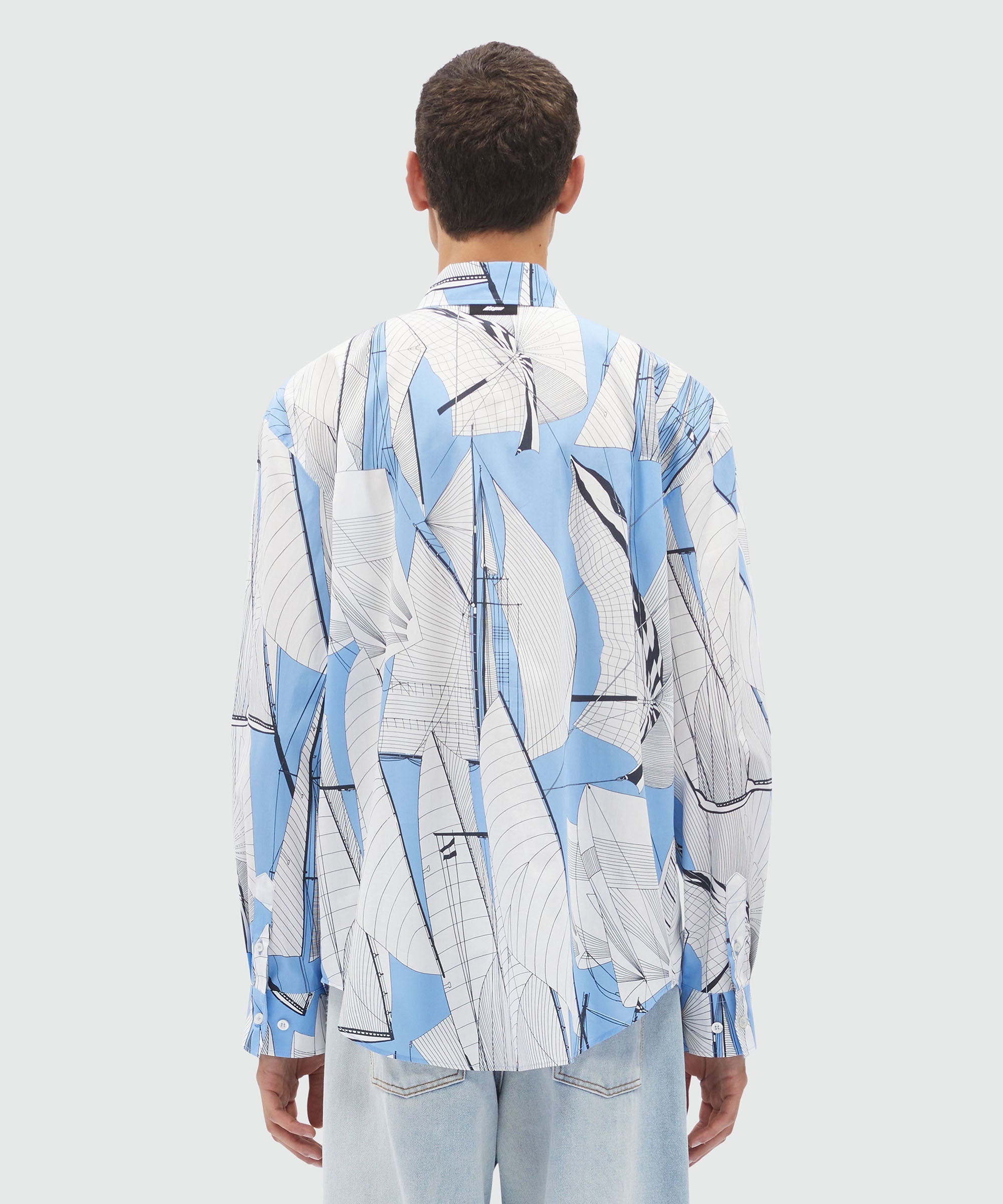 "Sail race" print poplin shirt - 3