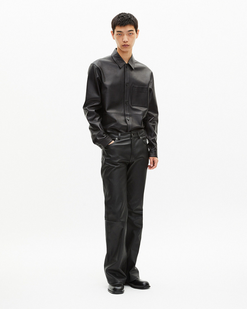 BLACK LEATHER SHIRT 6