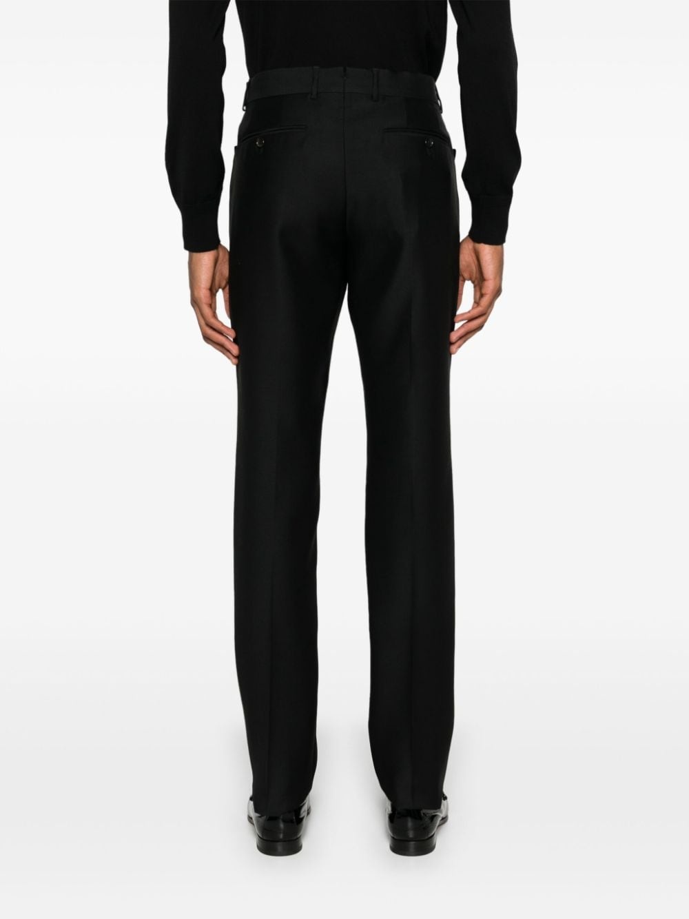 wool-blend tailored trousers - 4