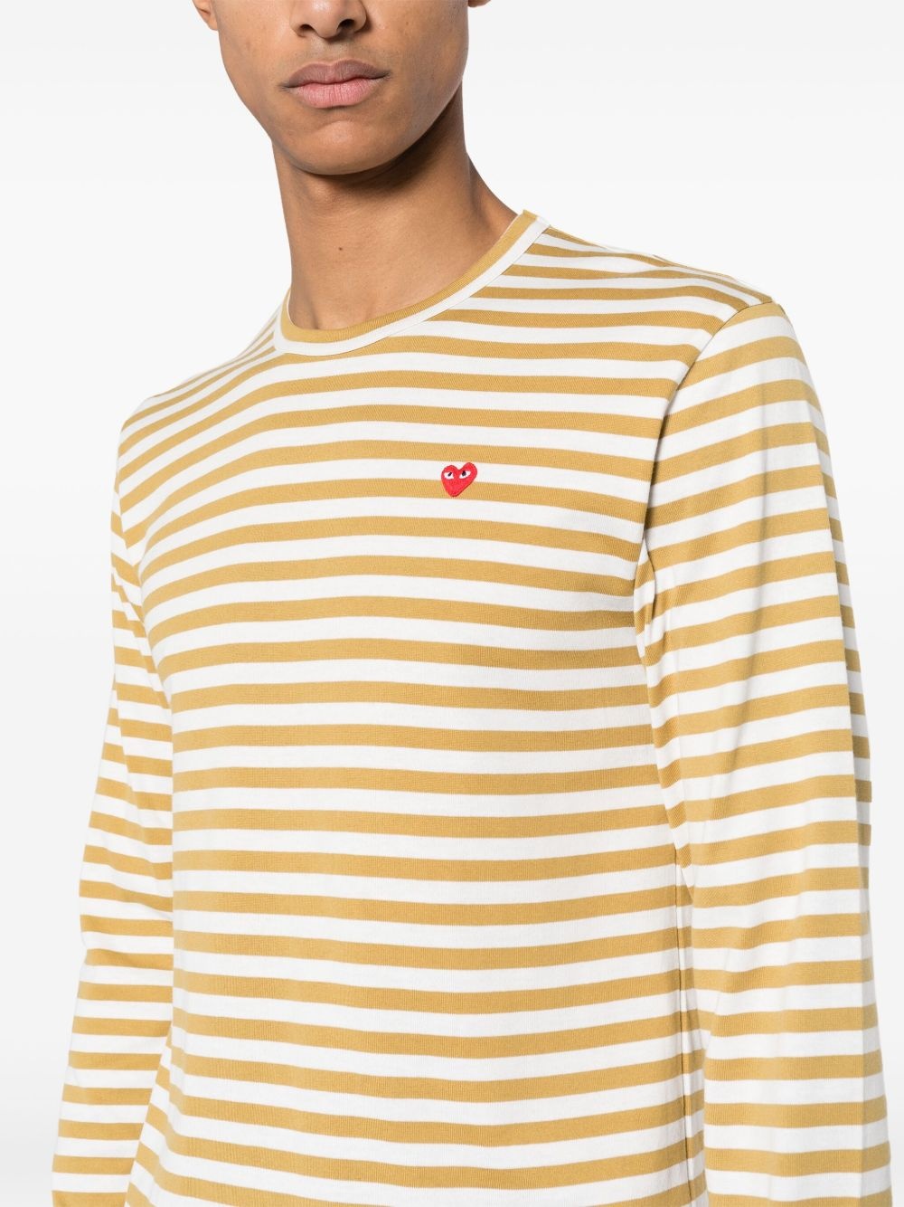 mini heart striped T-shirt - 5
