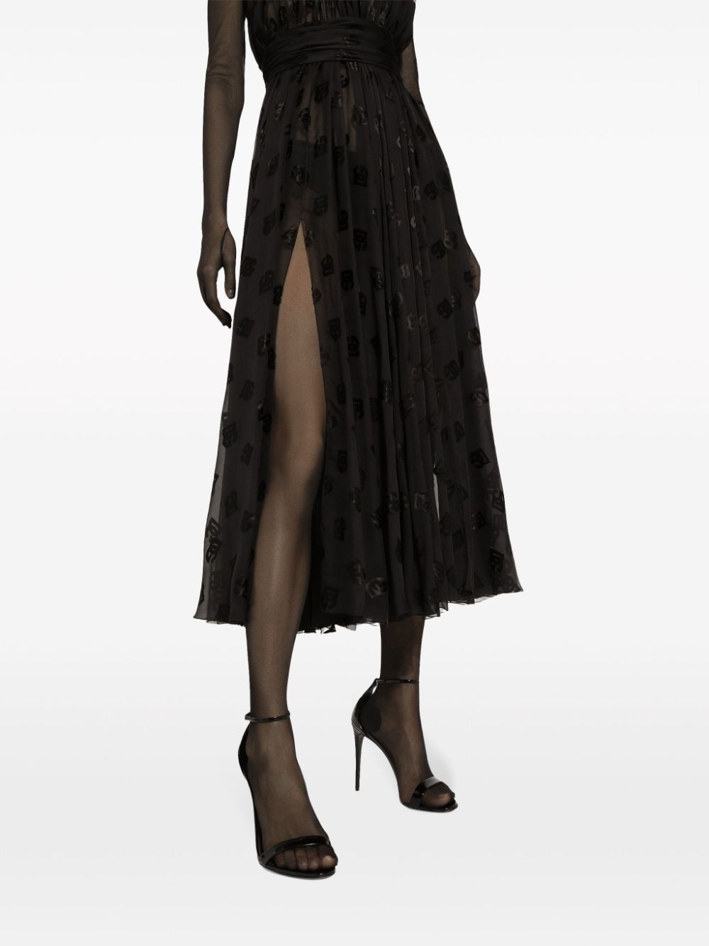DG-print midi dress - 6